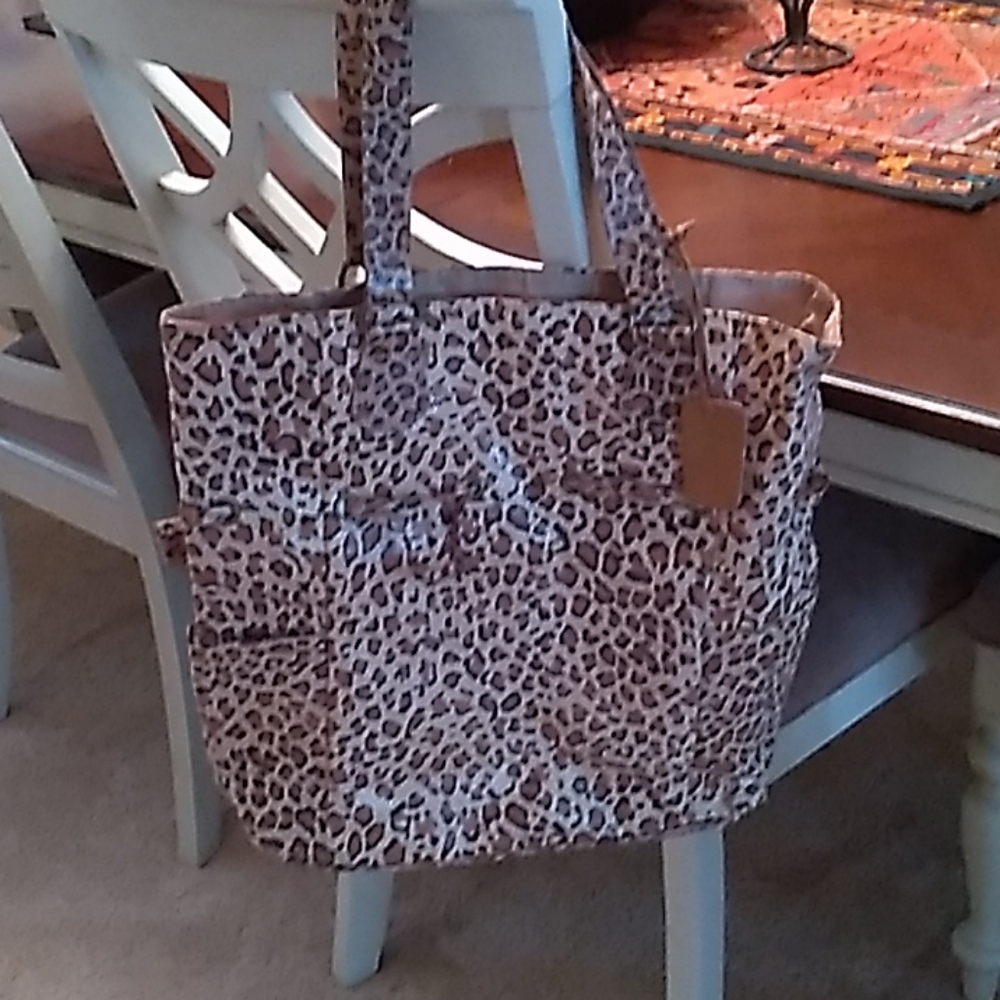 Neiman Marcus plasticized tote bag, lined